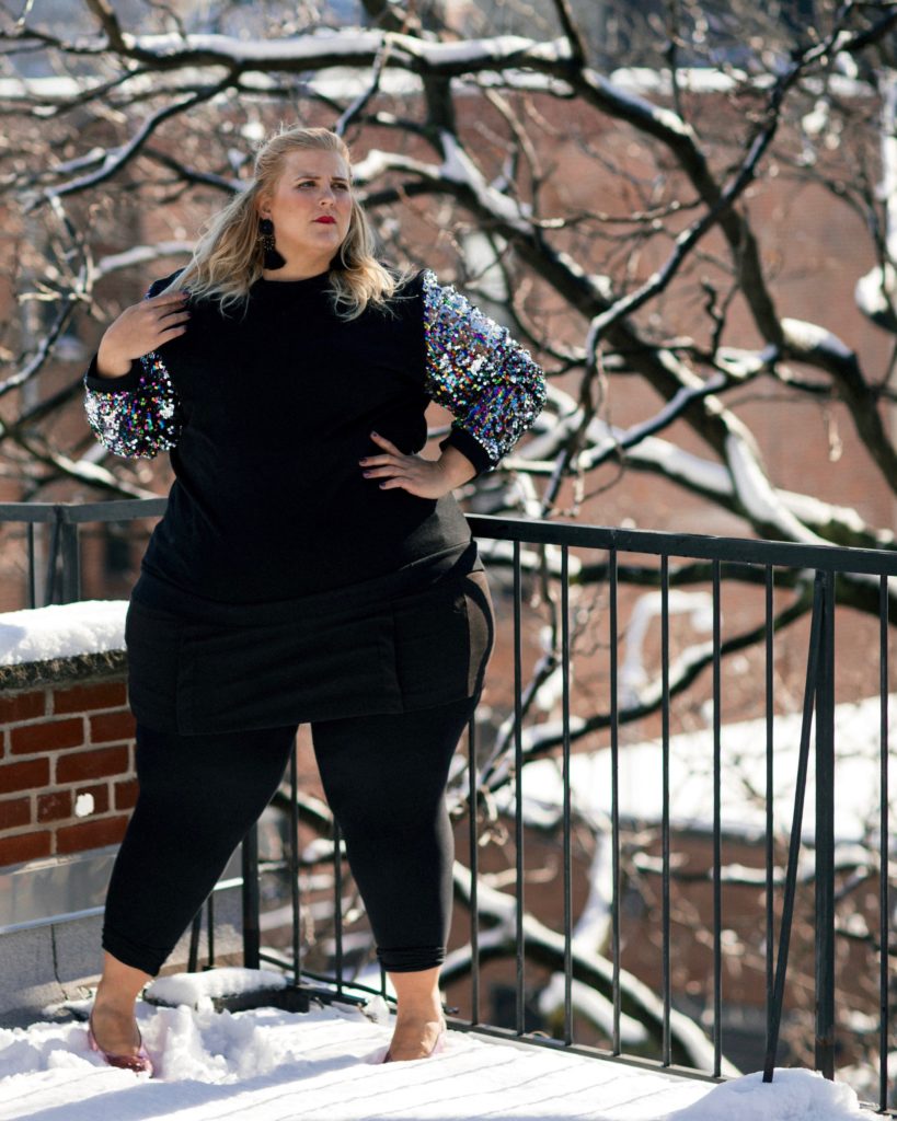 The Perfect Plus Size Look for a Casual NYE - Glitter + Lazers